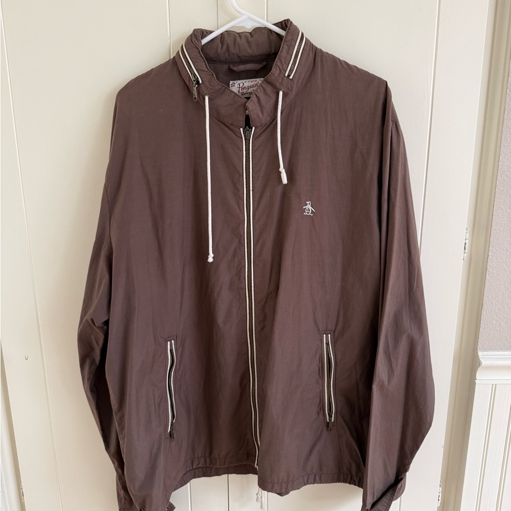 Original Penguin Men's Chocolate Windbreaker